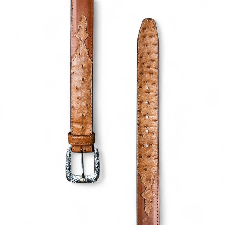 Ostrich Cognac Belt