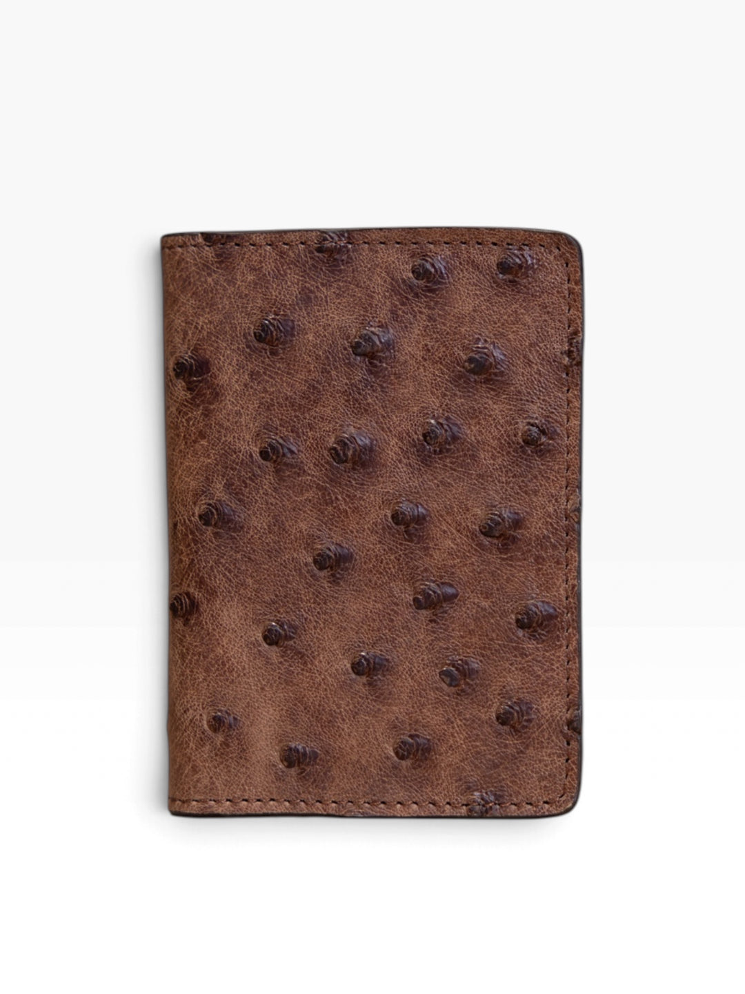 Tobacco Ostrich Bifold Wallet