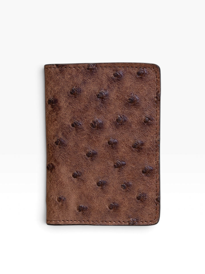 Tobacco Ostrich Bifold Wallet
