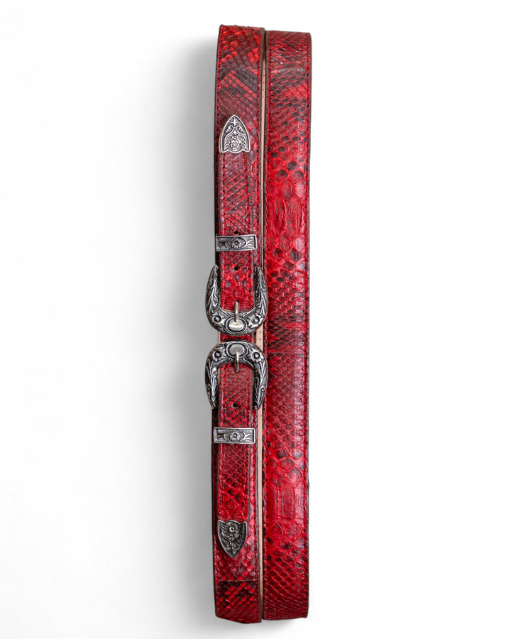 Women Python Rose Belt