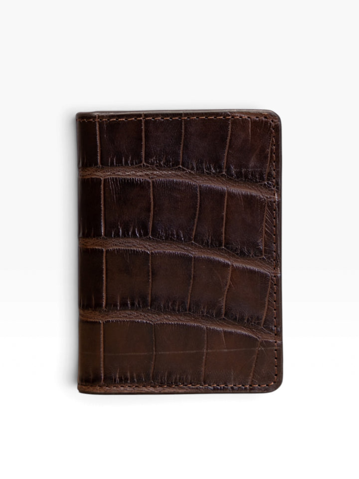 Espresso Alligator Bifold Wallet