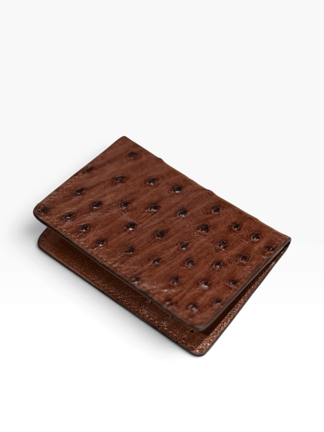 Espresso Ostrich Bifold Wallet
