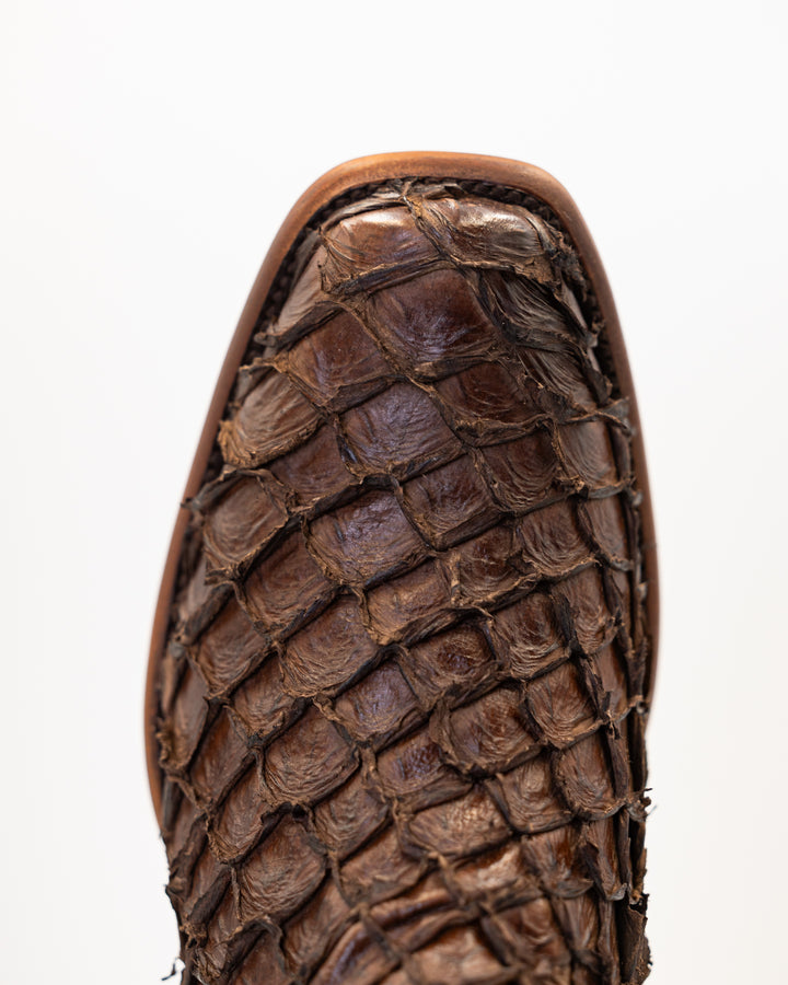 Pirarucu boots Exotic leather boots Fish leather boots Men’s Pirarucu boots Women’s Pirarucu boots Handmade Pirarucu boots Genuine Pirarucu leather boots Cowboy boots Pirarucu Western Pirarucu boots Western wear cowboy boots men's boots pirarucu fashion western square toe exotic leather brown Premium Pirarucu cowboy boots for men Handmade Pirarucu boots Pirarucu boots with square toe Custom exotic leather boots made from Exotic Leather Cowboy Boots Western Wear Handmade Boots Sustainable Fashion Luxury