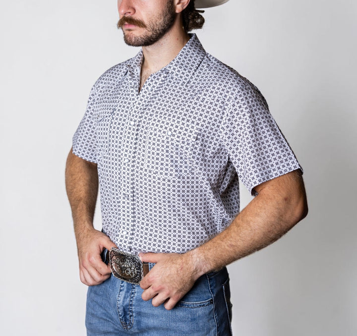 TC Geo White Sport Short Sleeve