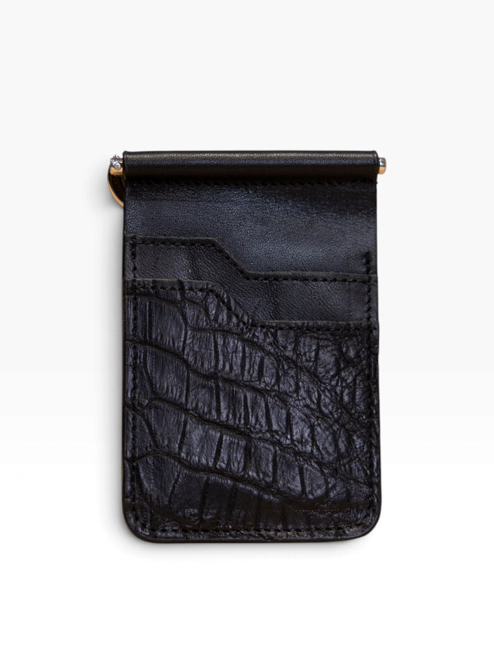 Onyx Alligator Money Clip
