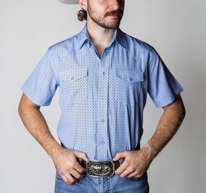 TC Geo Blue Sport Short Sleeve