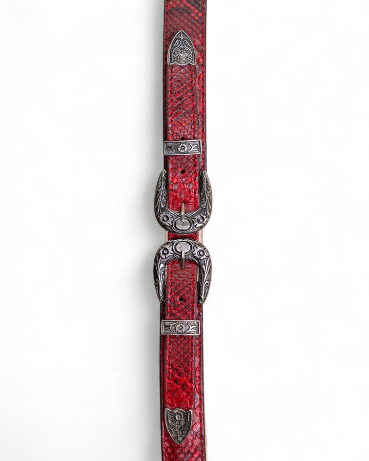 Women Python Rose Belt