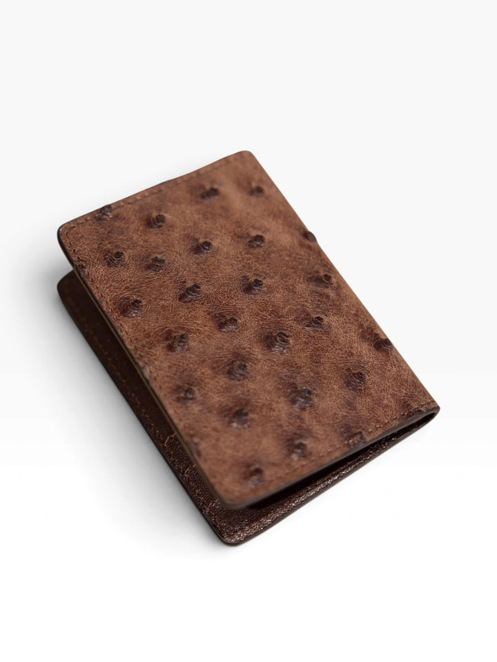 Tobacco Ostrich Bifold Wallet